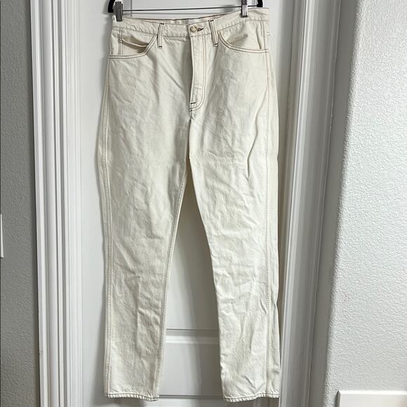 Never worn! Frame Denim Women's Cream Straight Leg Jeans | Size 31 - Picture 4 of 10